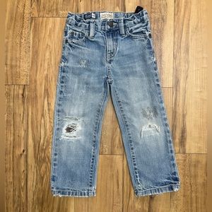 Distressed straight jeans size 4T